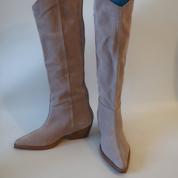 NWOB Womens Free People Beige Suede Western Boots 36 US/6 - Picture 6 of 12
